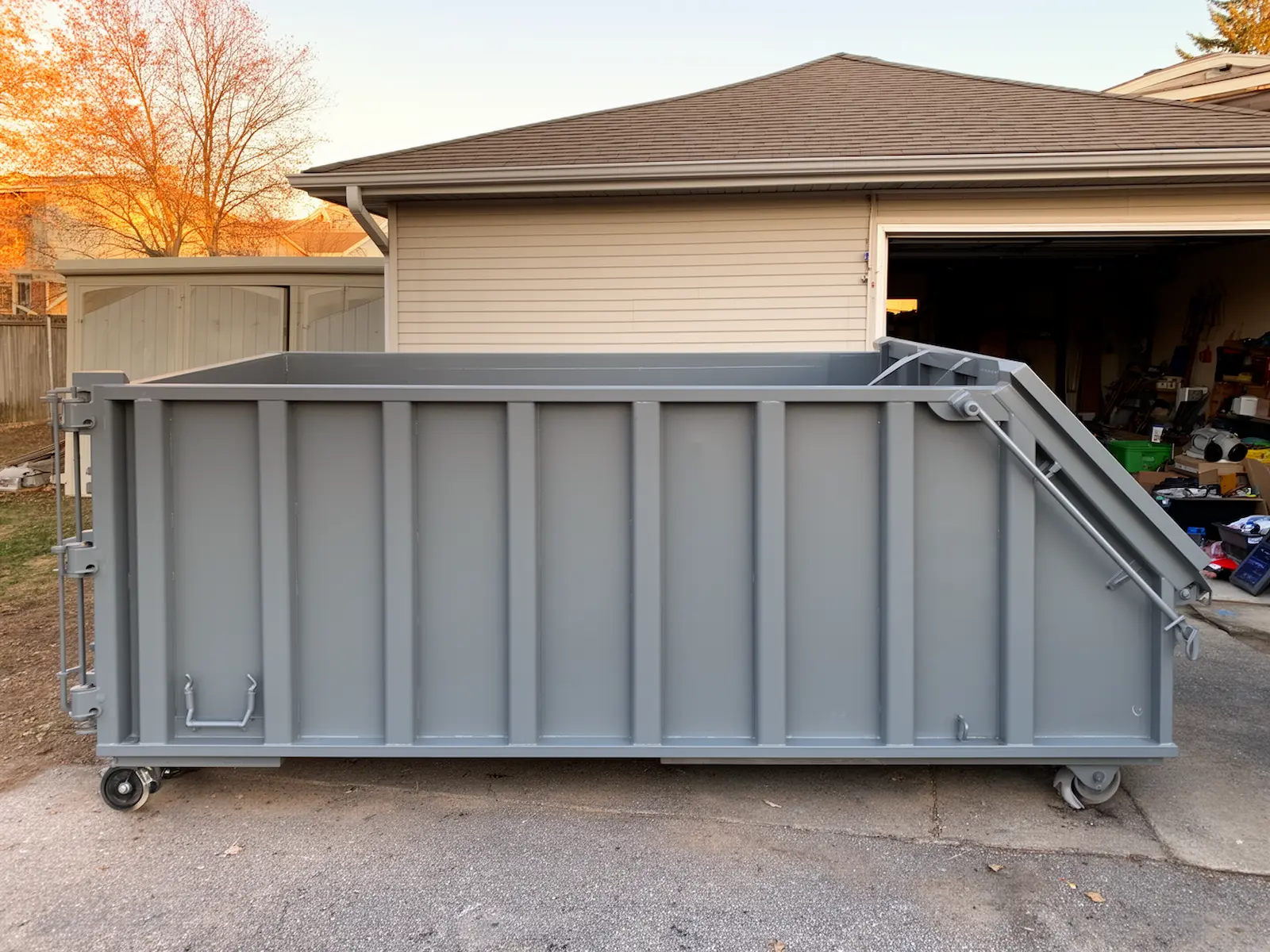 Roll-off dumpster from Grass Peaks Dumpster Rental in Castle Rock, CO